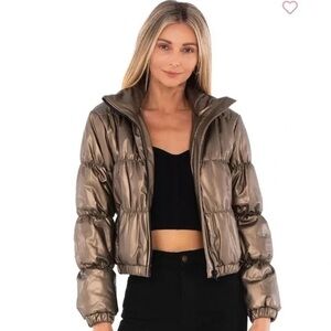 Steve Madden Gold Puffer - Worn Once Size Small